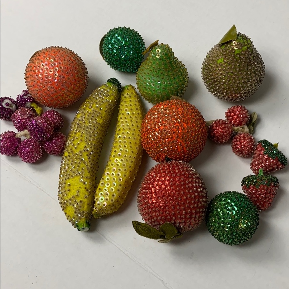 Lot of Vintage Beaded Fruit